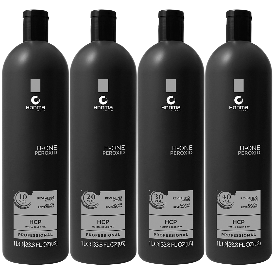Kit H-one PEROXID Revealing Lotion 10, 20, 30 & 40 Vol. - 1000ML - Honma Tokyo